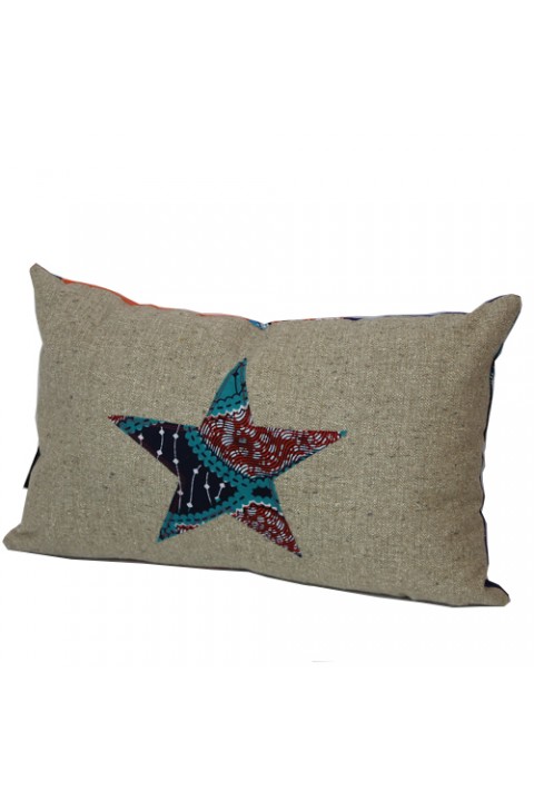 Star-wax linen cushion