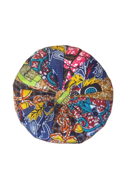 Coussin rond patchwork