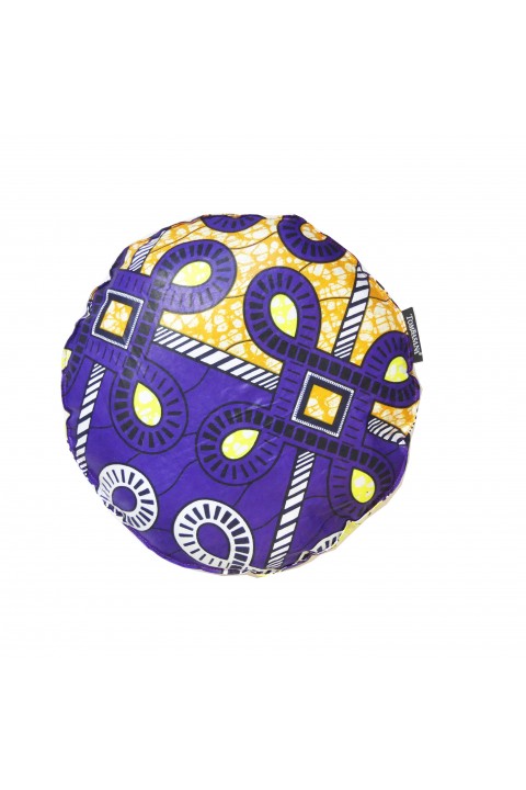 African print round cushion